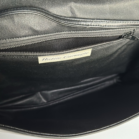 Hattie Carnegie Vintage Bag 12x8x1.5 Magnetic Snap Flap Closure Flaw - Picture 6 of 10